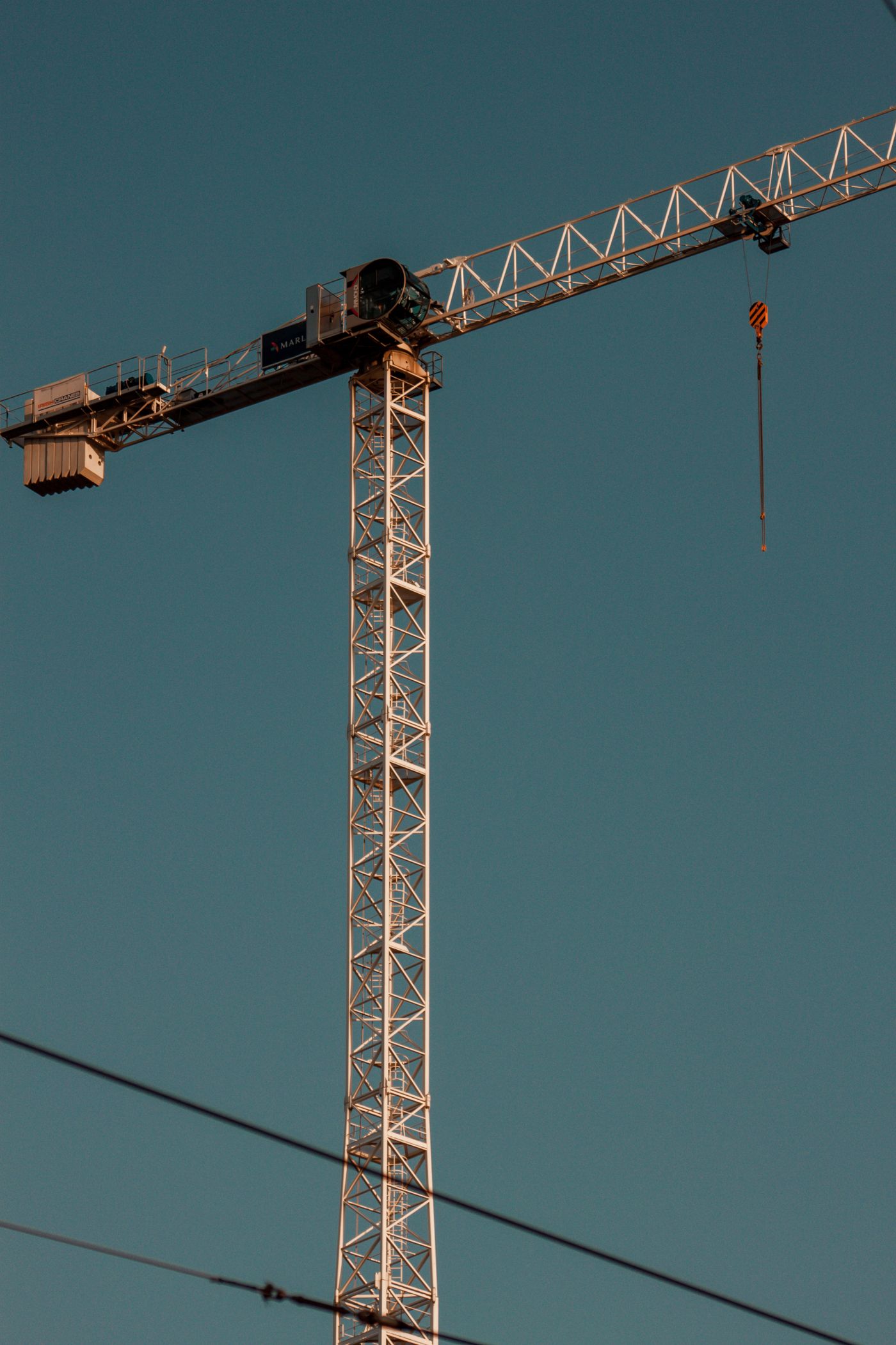 Tower crane against open sky